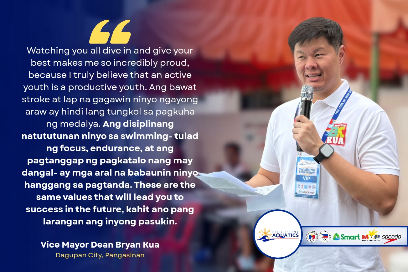 An inspiring message from Vice Mayor Dean Bryan Kua of Dagupan City