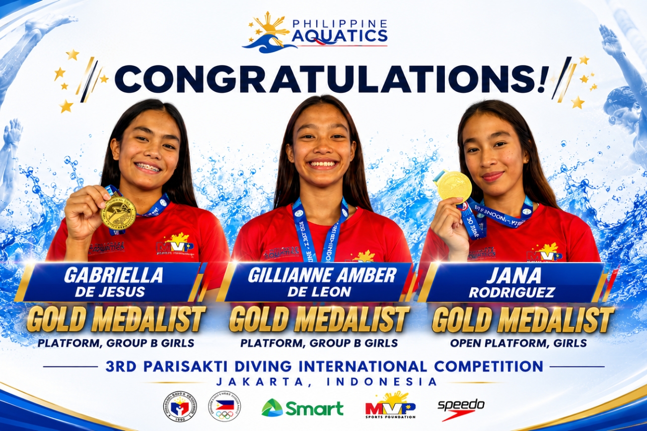 Philippine Divers Capture Three Gold Medals at the 3rd Parisakti Diving International Competition in Jakarta