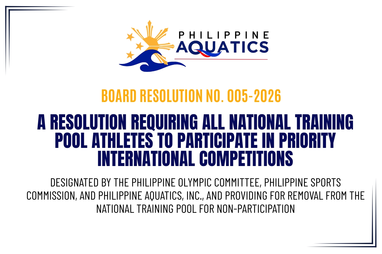 Philippine Aquatics Board Resolution No. 005-2026